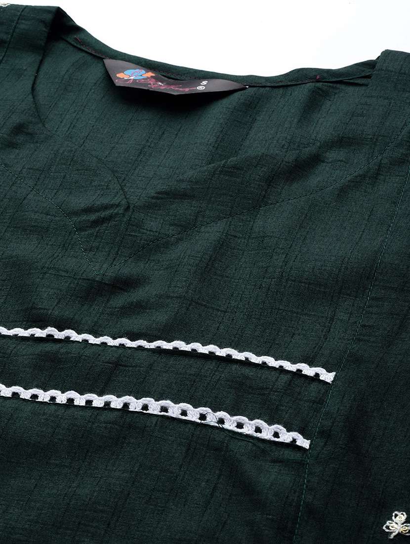 women three quarter sleeve kurta pant with dupatta set - 21976664 -  Standard Image - 4