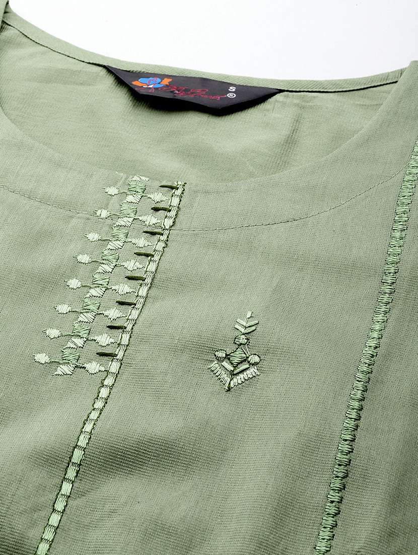 women three quarter sleeve kurta pant with dupatta set - 21976666 -  Standard Image - 4