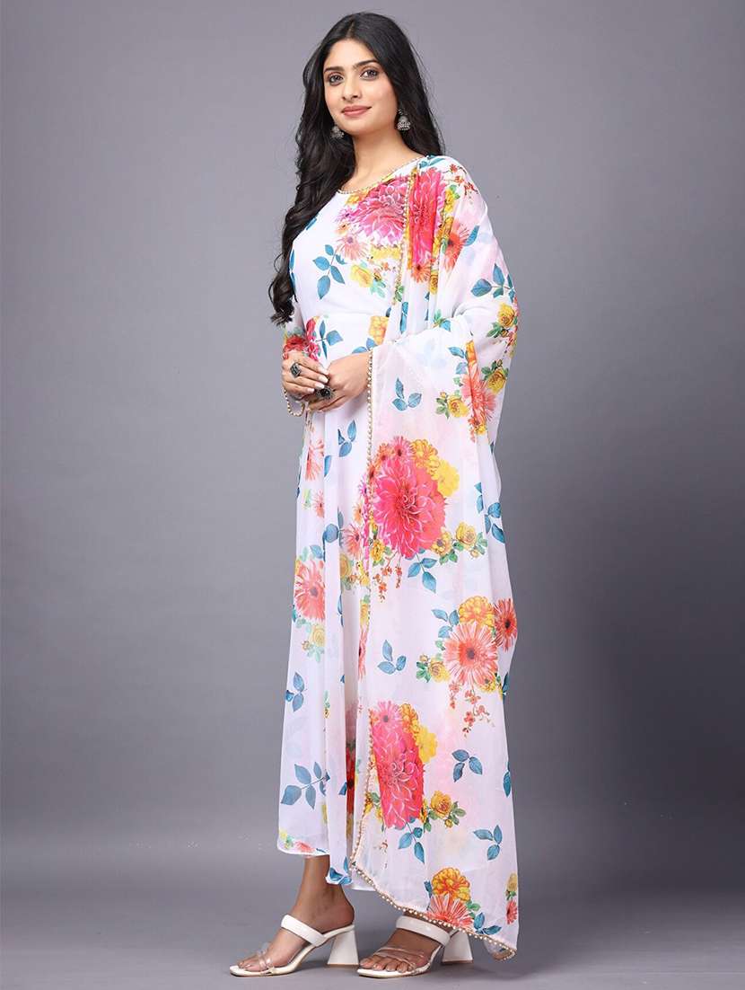 women floral printed long sleeve kurta dupatta set - 21976720 -  Standard Image - 1