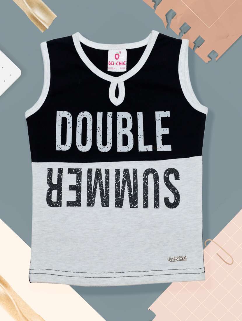 girls color blocked sleeveless tee - 21976926 -  Standard Image - 1