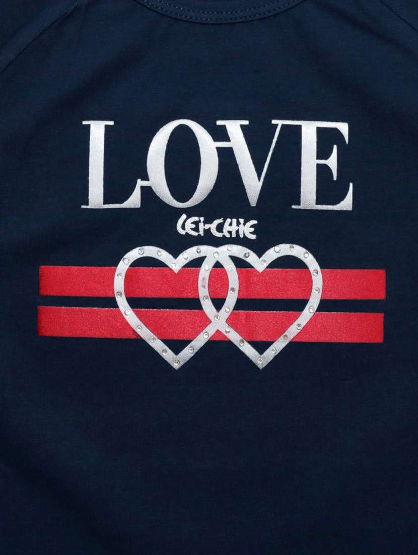 girls navy blue printed short sleeve tee - 21976936 - Standard Image - 4