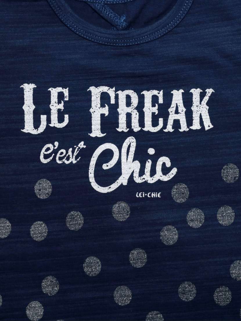 girls navy blue printed  short sleeve tee - 21976940 -  Standard Image - 4