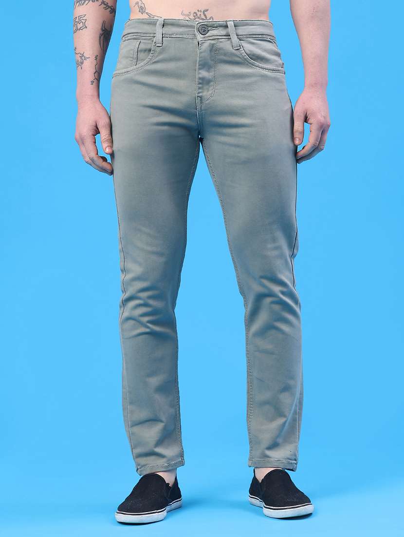 men grey denim jean