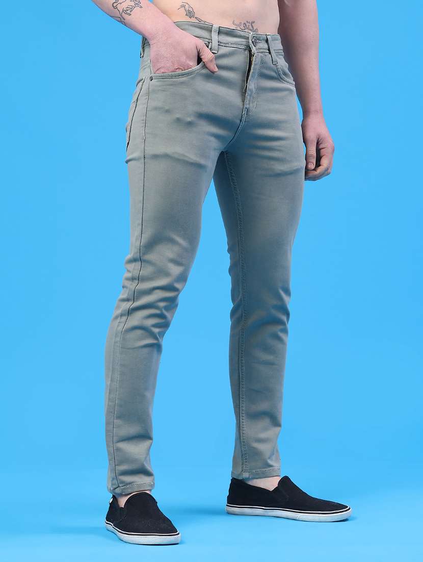 Men Grey Denim Jean - 21977017 -  Standard Image - 1