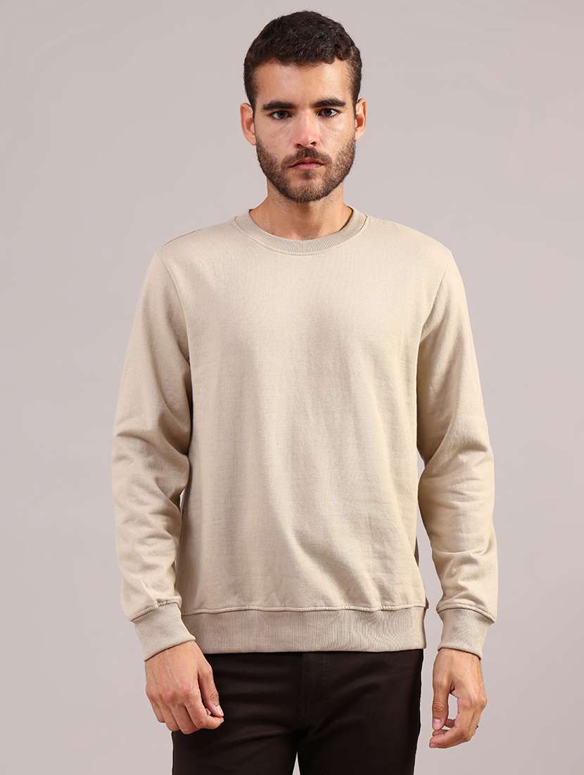 men solid long sleeve regular fit sweatshirt - 21977065 -  Standard Image - 1