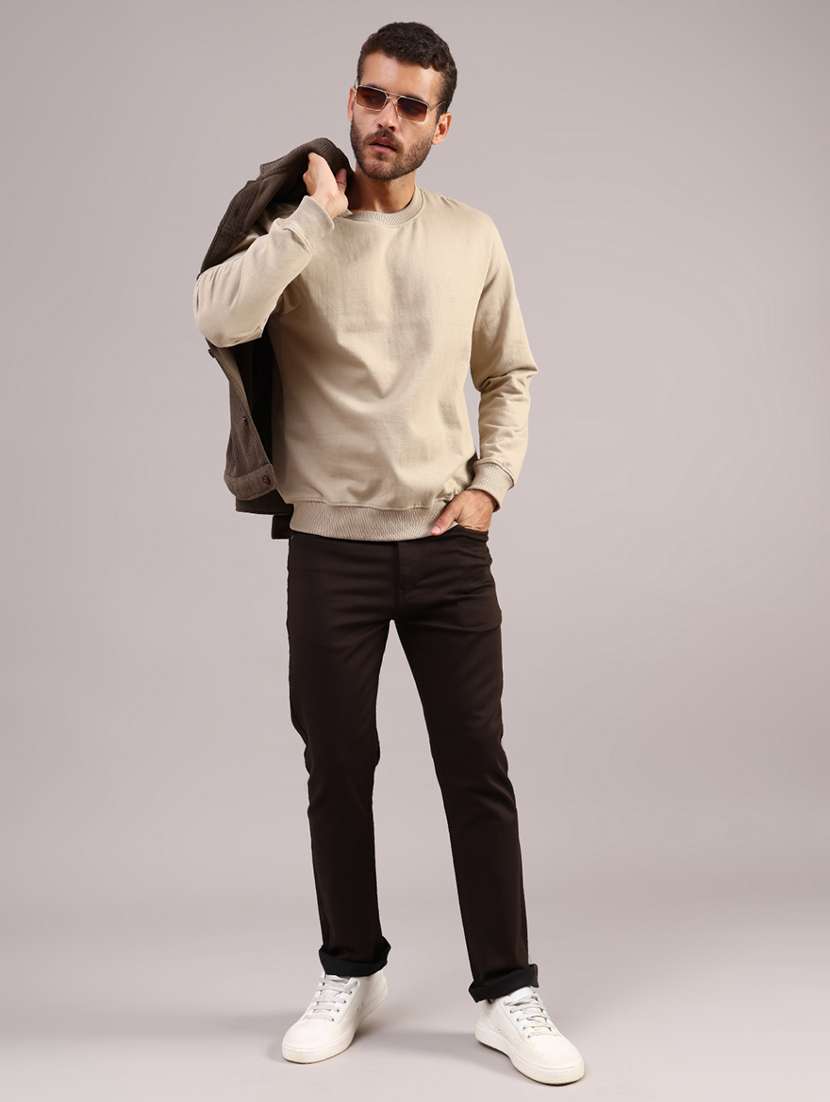 men solid long sleeve regular fit sweatshirt - 21977065 -  Standard Image - 4