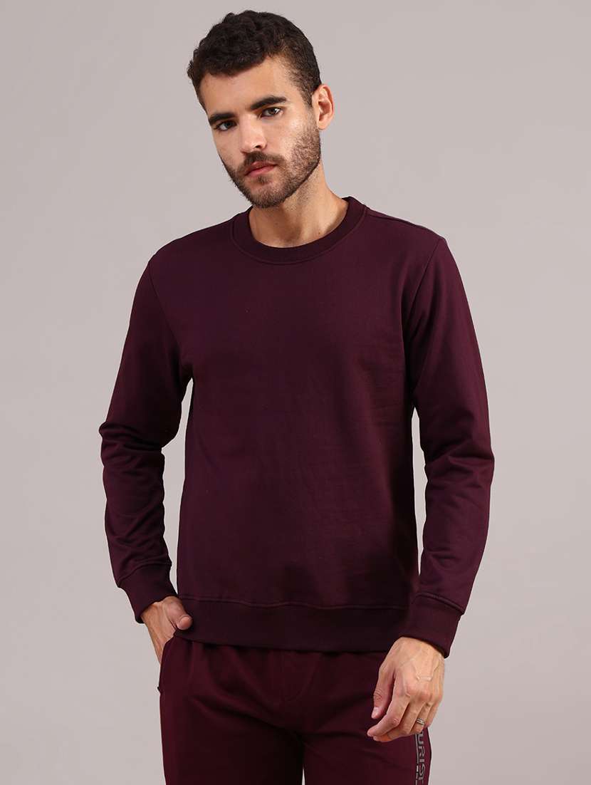 men solid long sleeve regular fit sweatshirt - 21977066 -  Standard Image - 1