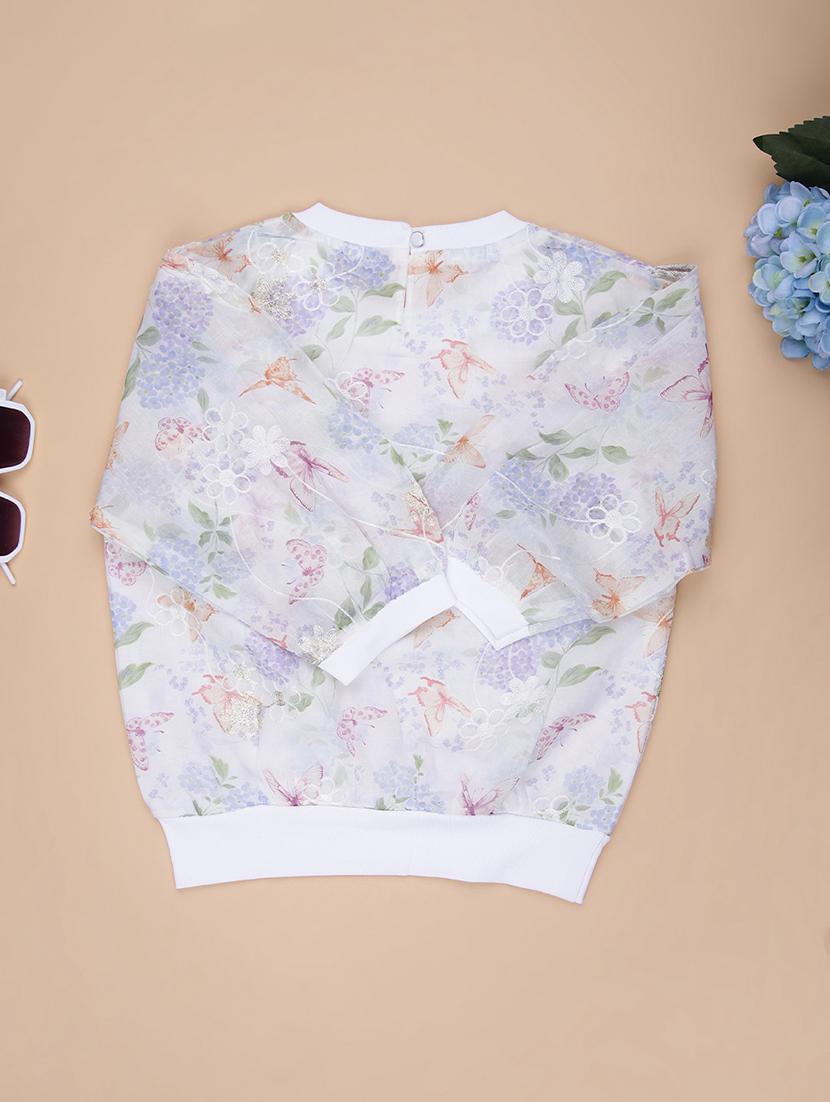 girls floral print long sleeve top - 21977155 - Standard Image - 1