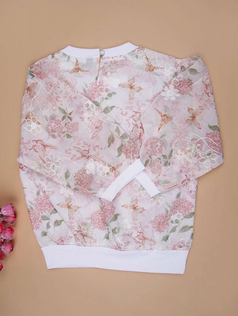 girls floral print long sleeve top - 21977156 -  Standard Image - 1