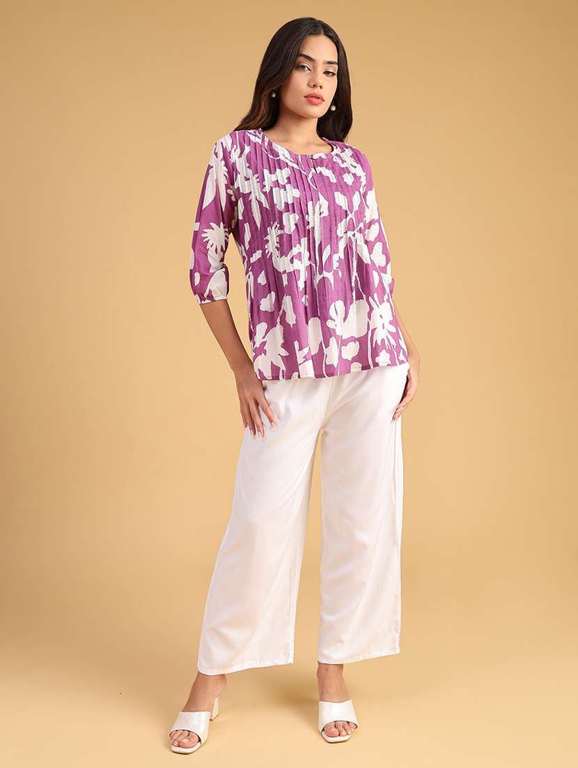 women printe three quarter sleeve kurti - 21977208 -  Standard Image - 4