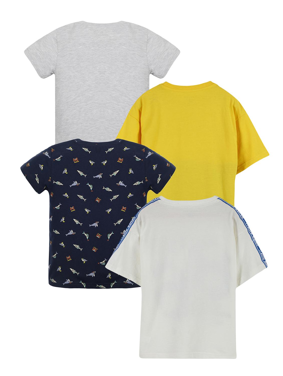 boys pack of 4 printed round neck t-shirt - 21977242 -  Standard Image - 1
