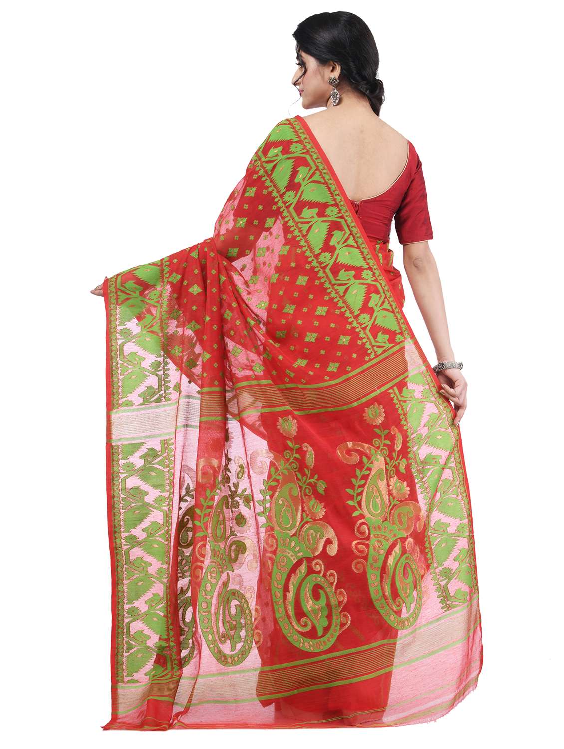 women self design jamdani saree - 21977339 -  Standard Image - 1