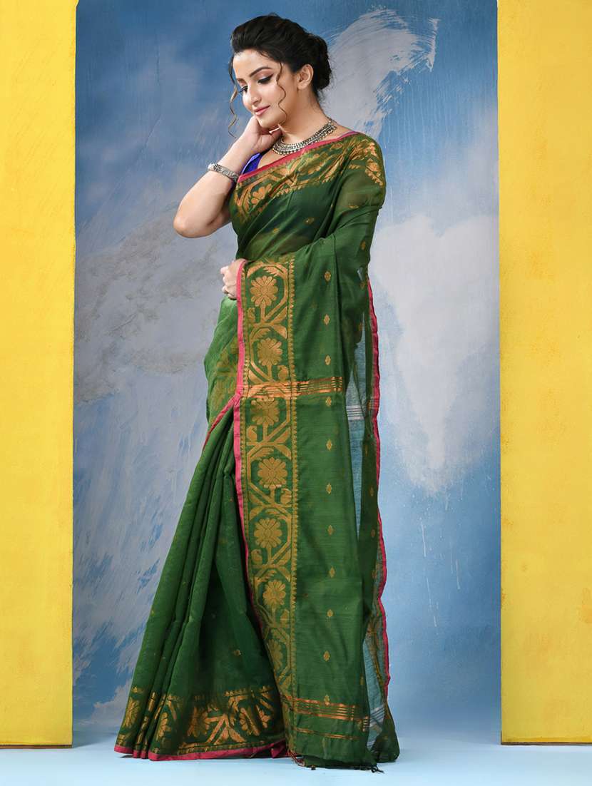 women self design handloom saree with blouse - 21977342 -  Standard Image - 1