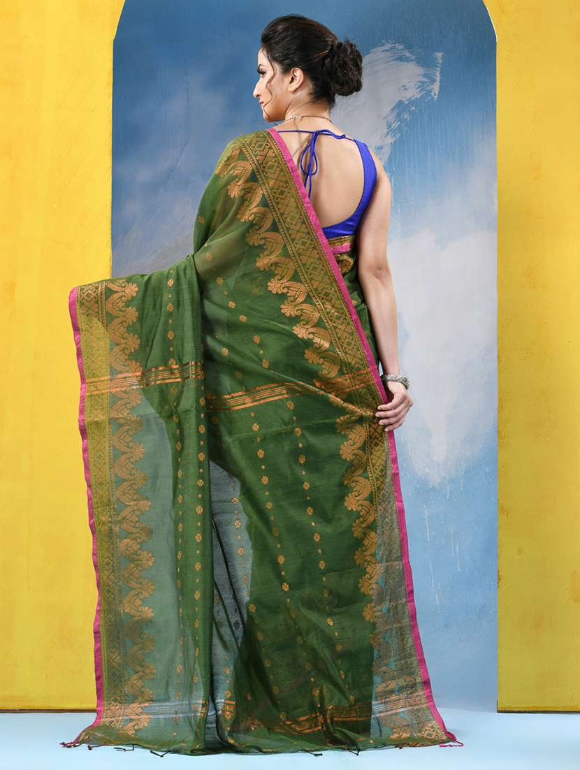 women self design handloom saree with blouse - 21977346 -  Standard Image - 1