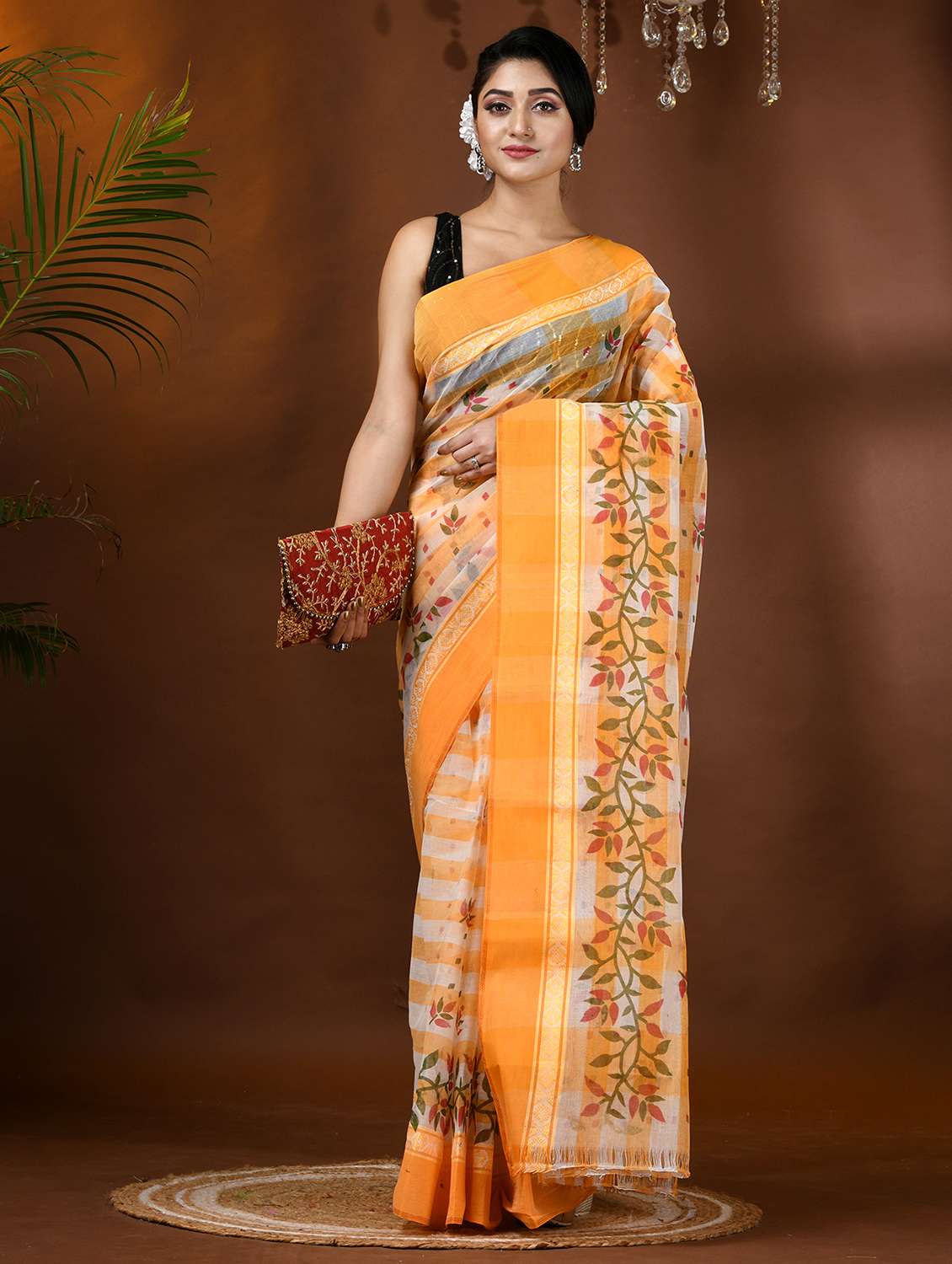 women printed handloom saree - 21977366 -  Standard Image - 1