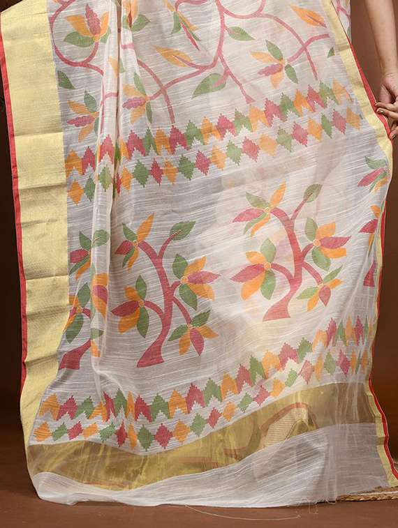 women printed handloom saree with blouse - 21977372 -  Standard Image - 1