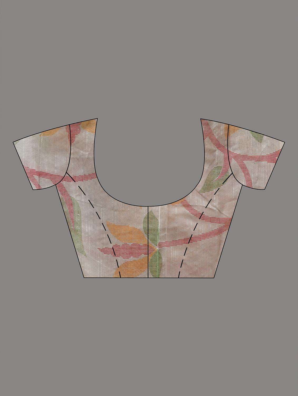 women printed handloom saree with blouse - 21977372 -  Standard Image - 4