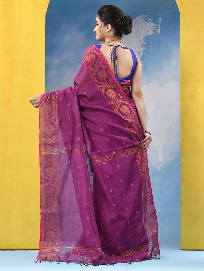 women self design handloom saree with blouse - 21977382 -  Standard Image - 1