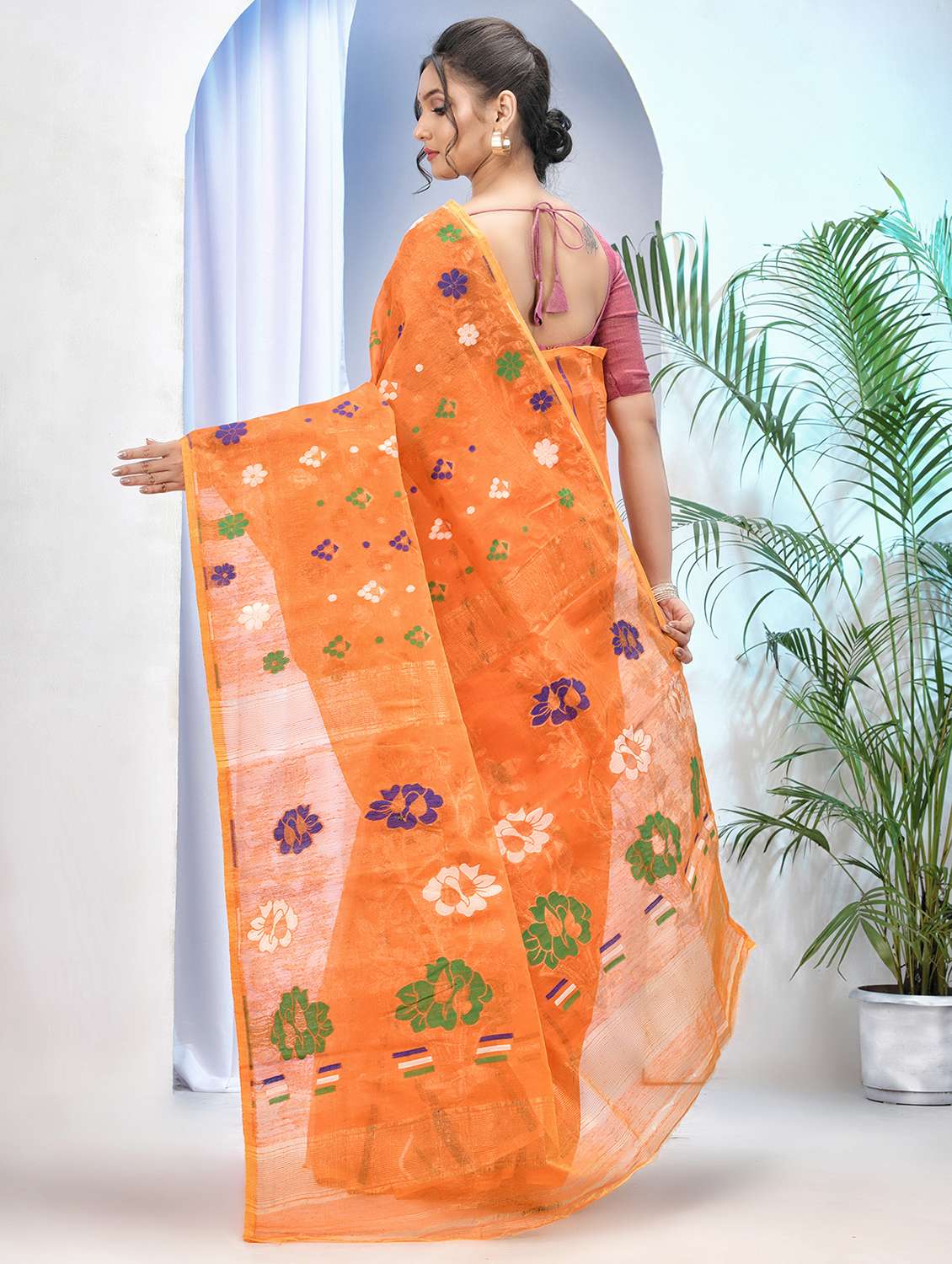 women self design jamdani saree - 21977385 -  Standard Image - 1