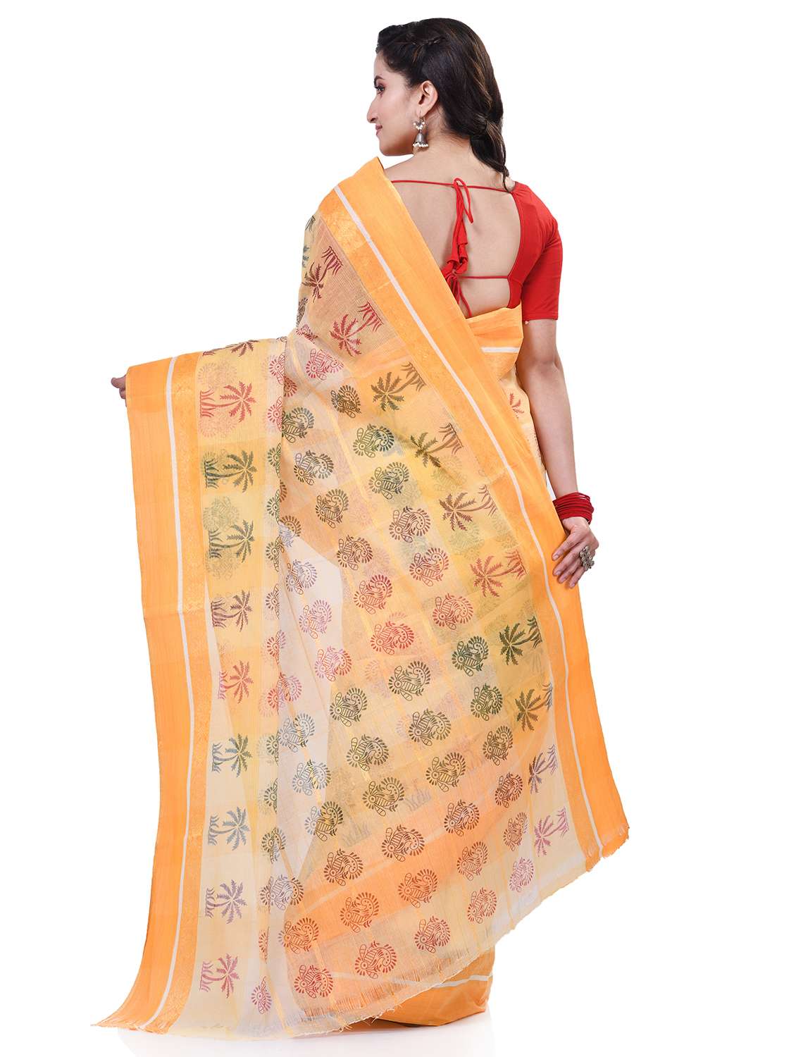 women printed handloom saree - 21977444 -  Standard Image - 1
