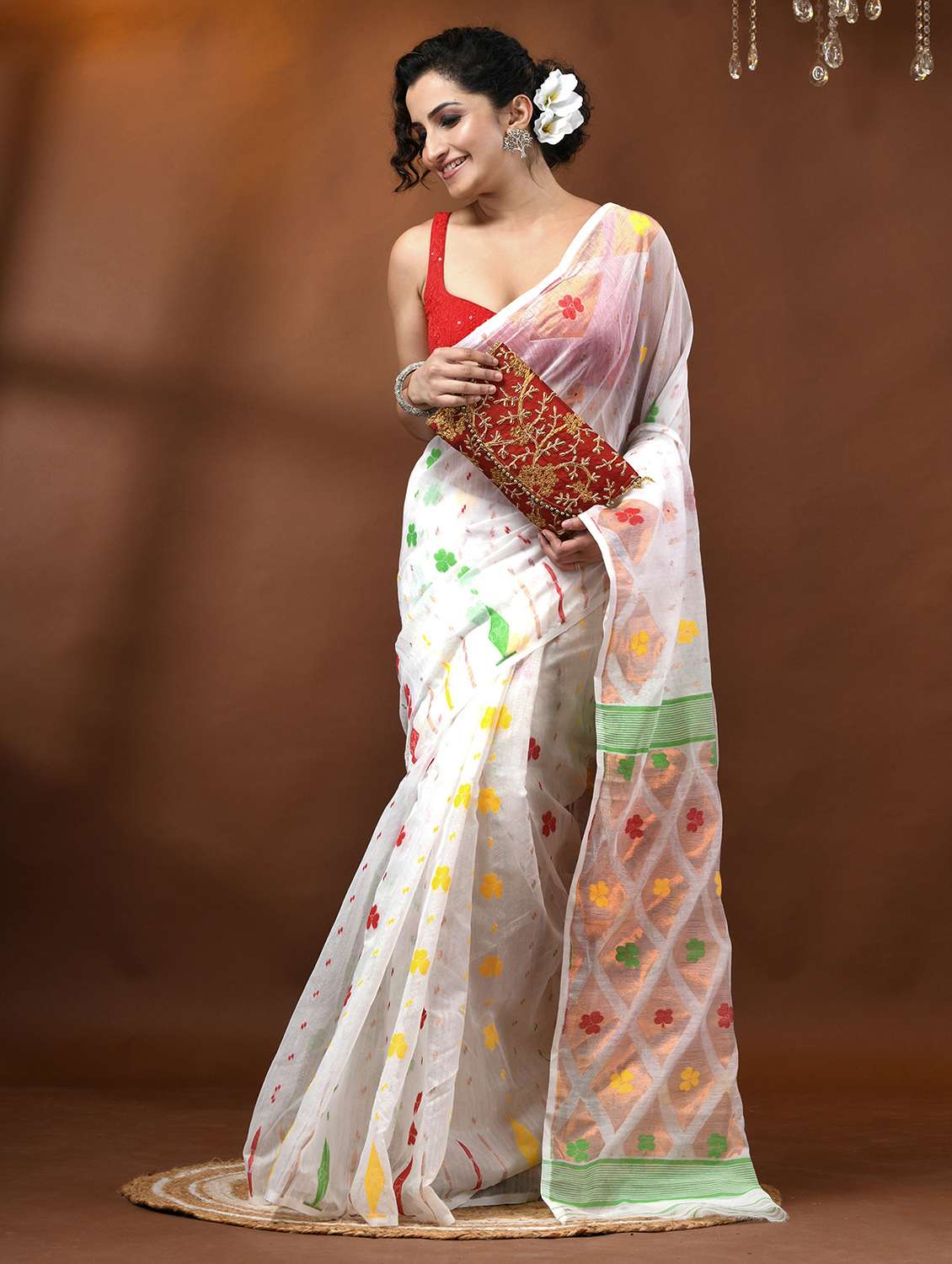 women self design jamdani saree - 21977472 - Standard Image - 1