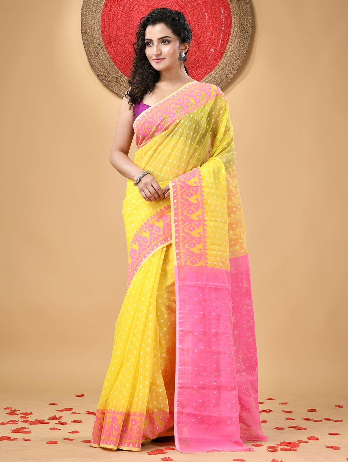 women self design jamdani saree