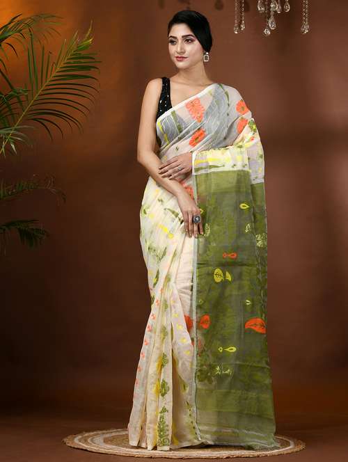 women self design jamdani saree - 21977484 - Standard Image - 0