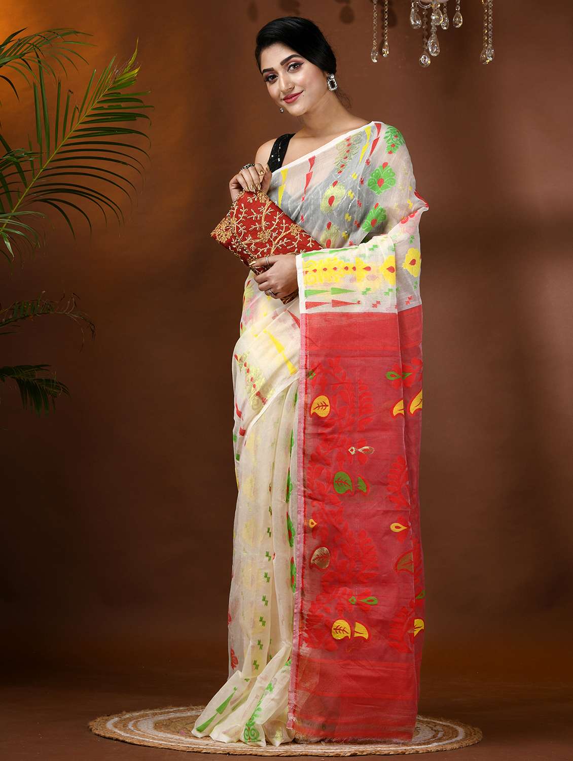 women self design jamdani saree - 21977485 -  Standard Image - 1
