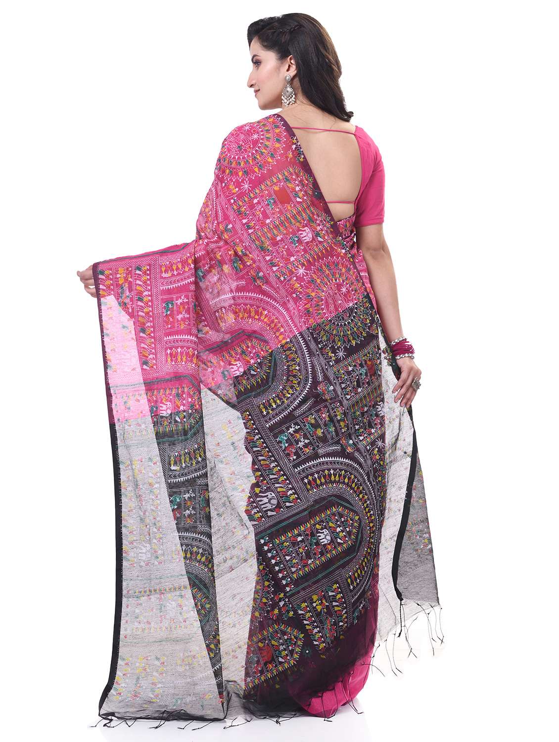 women warli printed saree with blouse - 21977497 -  Standard Image - 1