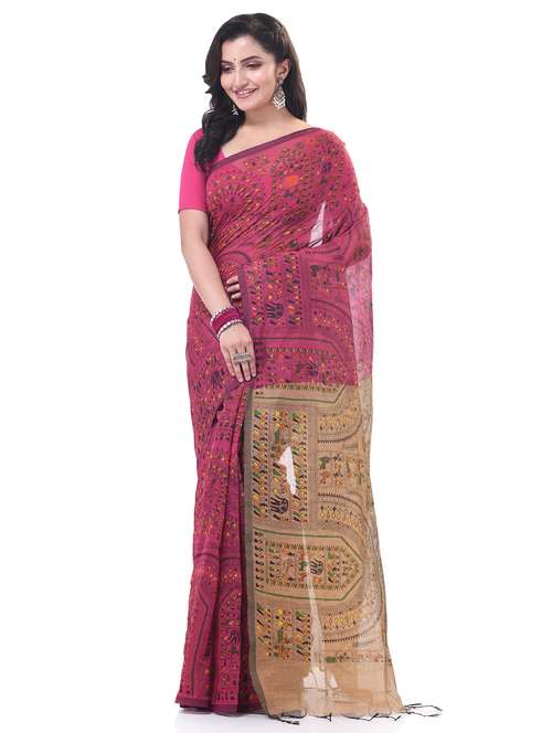 women warli printed saree with blouse - 21977498 - Standard Image - 0