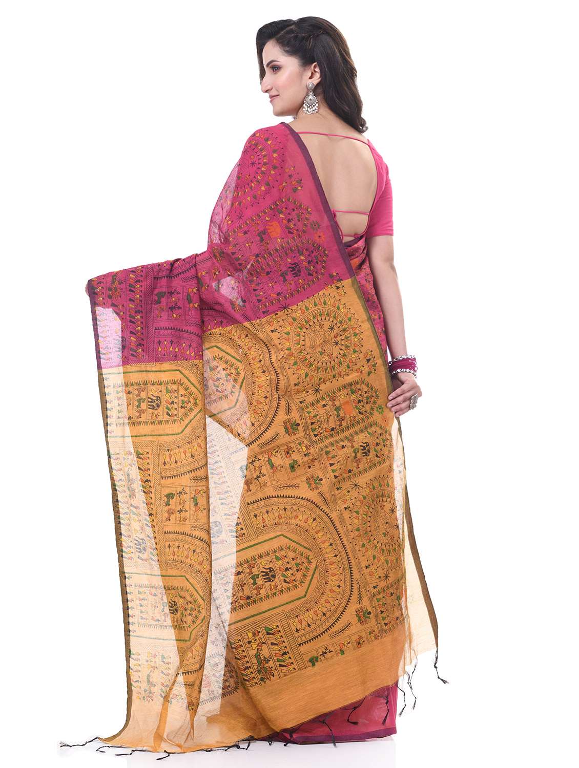 women warli printed saree with blouse - 21977499 -  Standard Image - 1