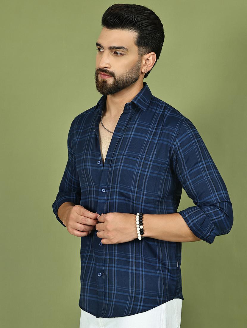 men checkered long sleeve regular fit casual shirt - 21977619 - Standard Image - 4