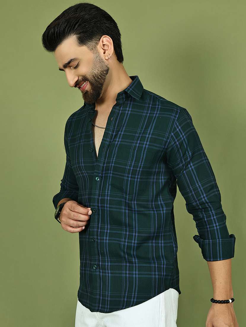 men checkered long sleeve regular fit casual shirt - 21977620 -  Standard Image - 4