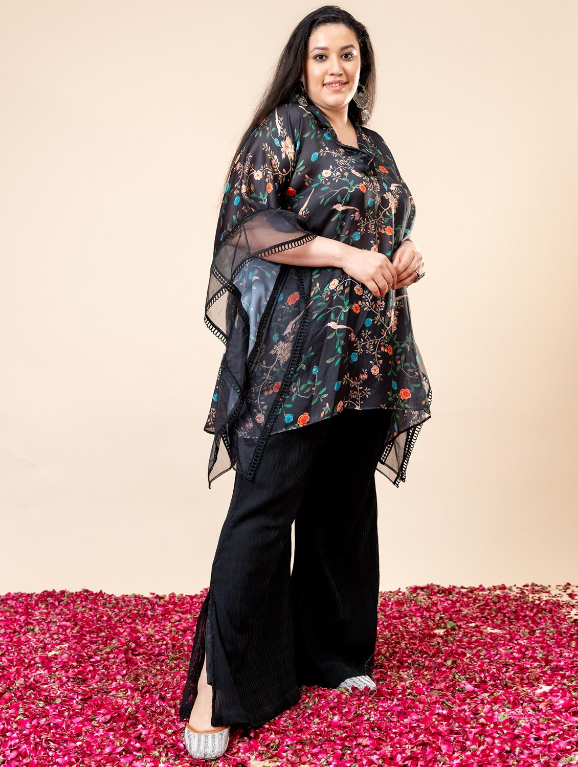 women floral printed kimono sleeve ethnic co ord set - 21977706 -  Standard Image - 1