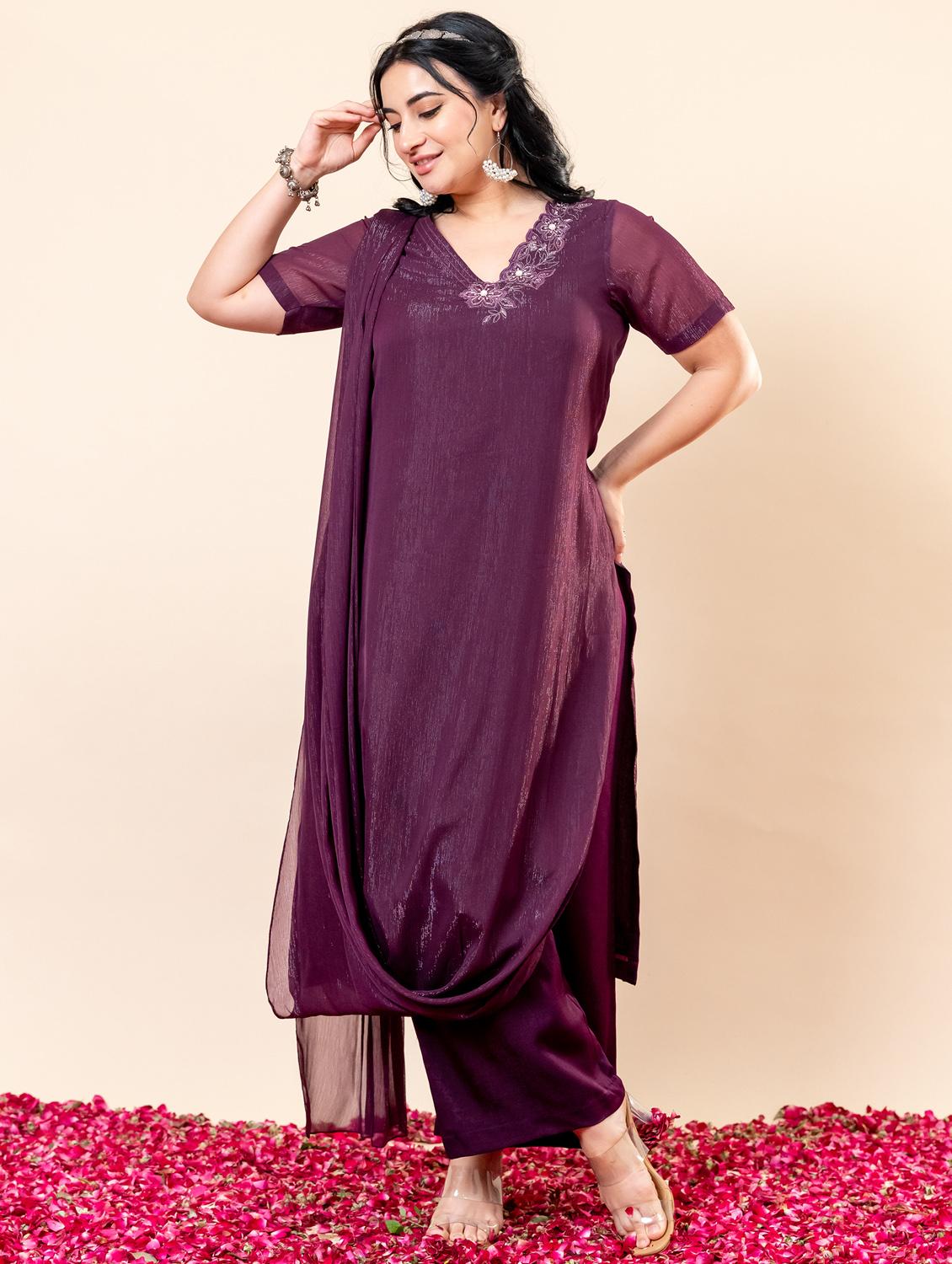 women floral short sleeve kurta pant set - 21977707 -  Standard Image - 1