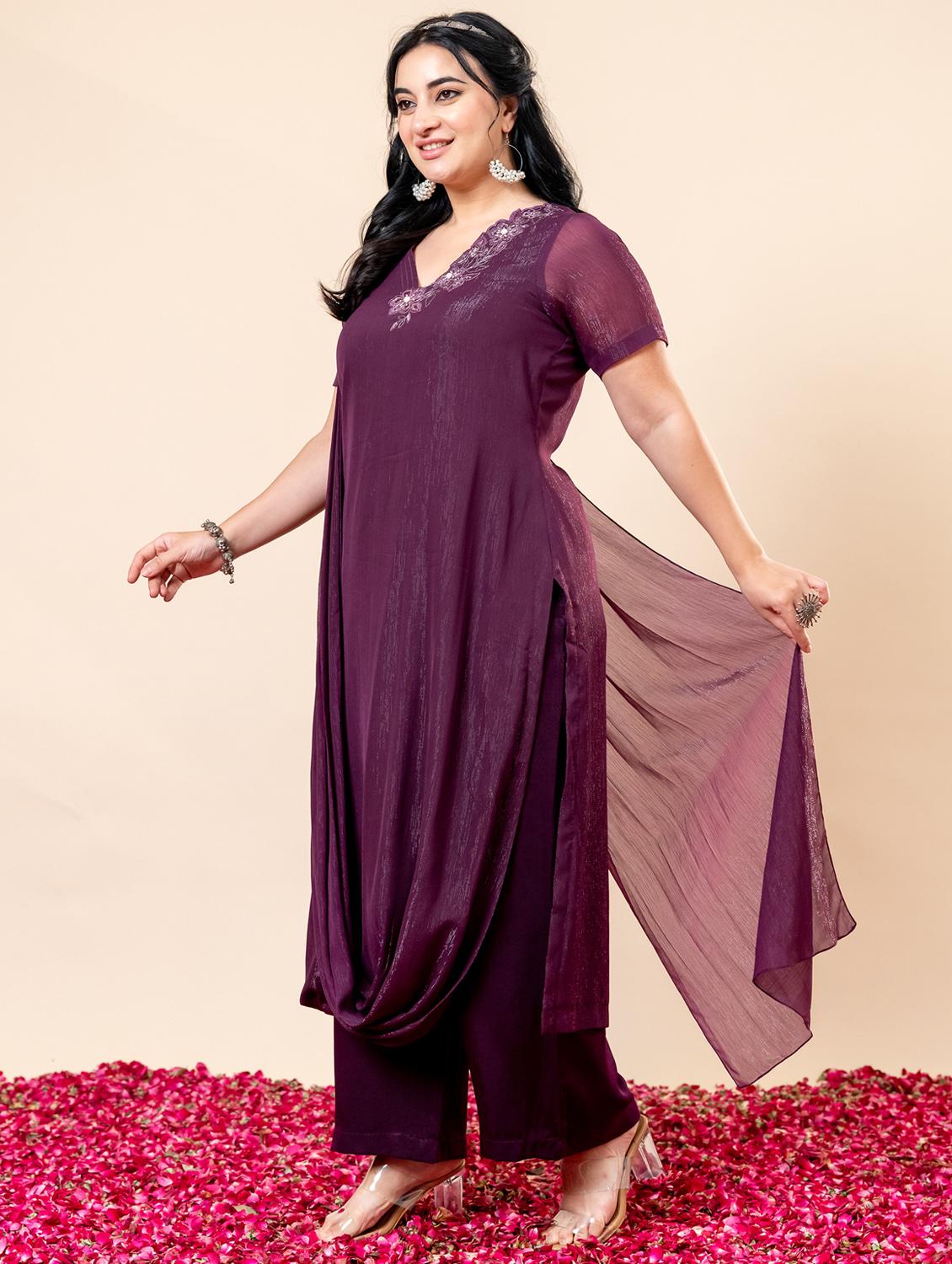 women floral short sleeve kurta pant set - 21977707 - Standard Image - 4