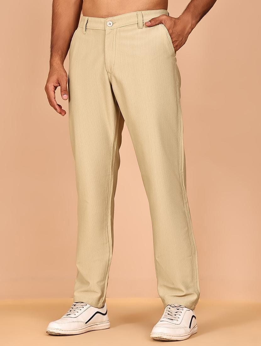 men solid mid rise flat front casual chinos - 21977712 - Standard Image - 1
