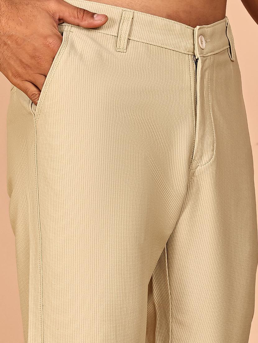 men solid mid rise flat front casual chinos - 21977712 - Standard Image - 4