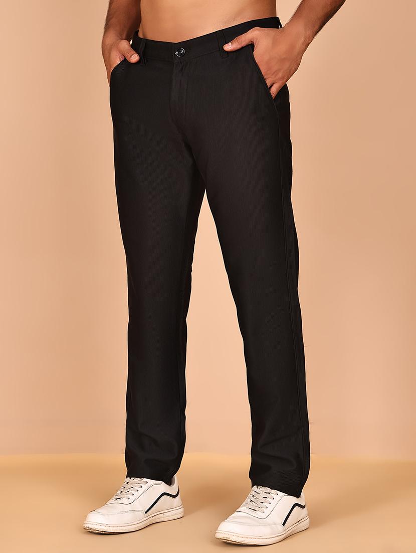 men solid mid rise flat front casual chinos - 21977714 - Standard Image - 1