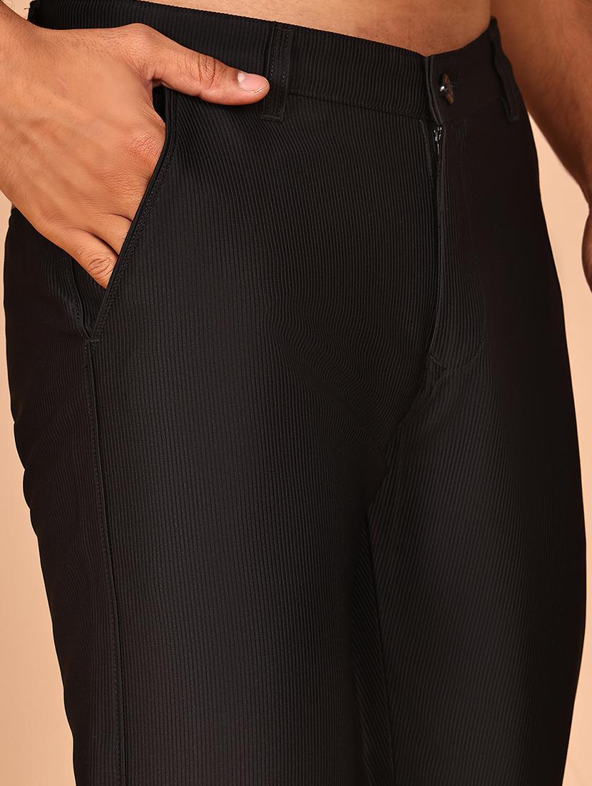 men solid mid rise flat front casual chinos - 21977714 - Standard Image - 4