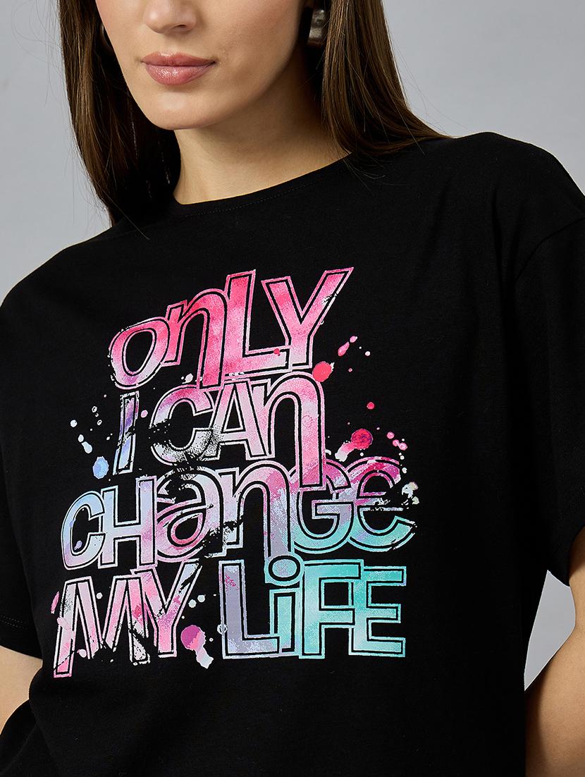 women printed short sleeves oversized t-shirt - 21977834 - Standard Image - 4