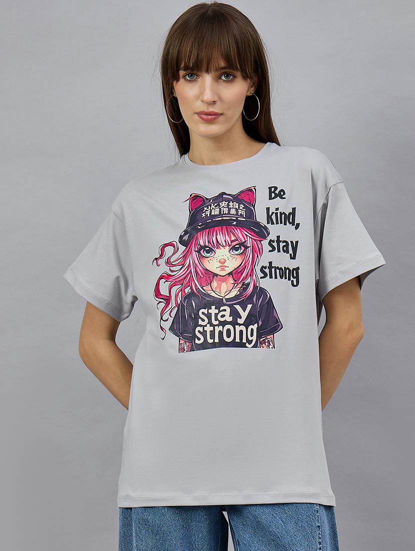women printed short sleeve relaxed fit t-shirt - 21977836 -  Standard Image - 1