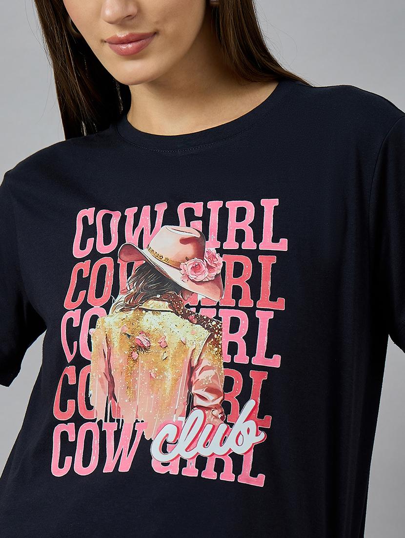 women printed short sleeve relaxed fit t-shirt - 21977854 - Standard Image - 4