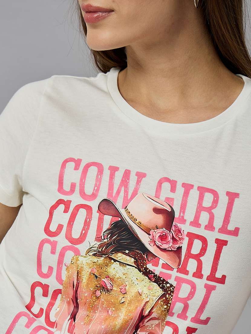women printed short sleeve regular fit t-shirt - 21977863 -  Standard Image - 4