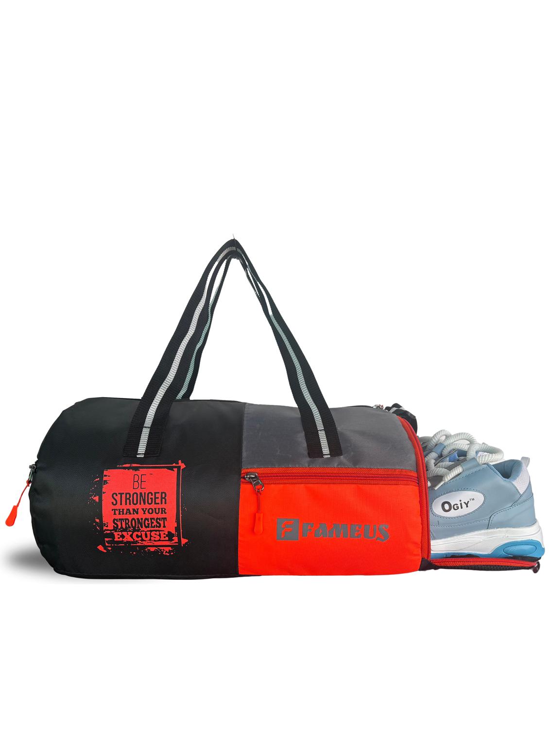 red polyester gym sports duffle bag - 21977931 - Standard Image - 4