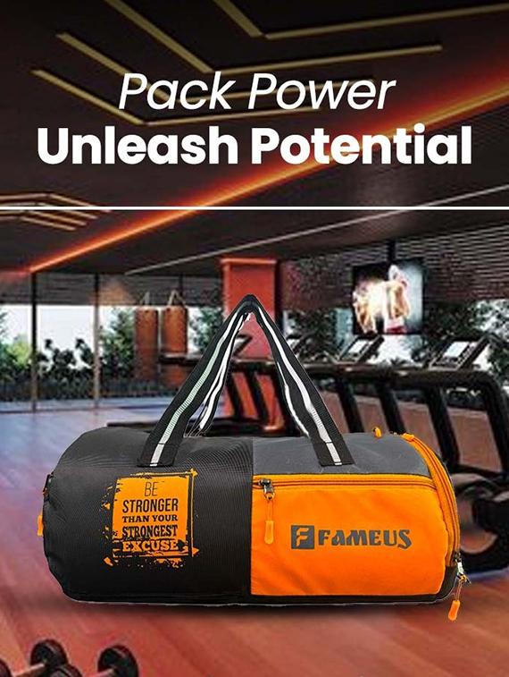 polyester gym and travel duffel bag - 21977932 - Standard Image - 4