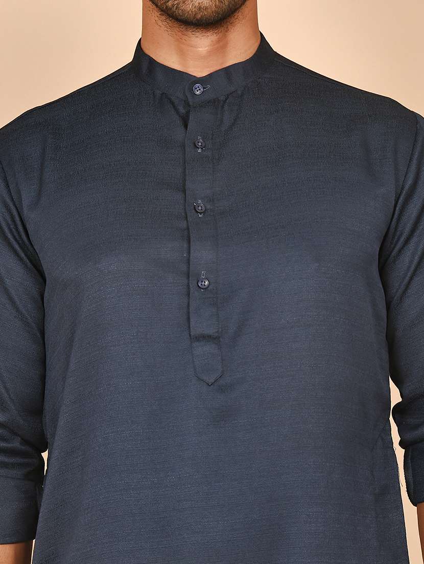 men mandarin neck kurta pyjama ethnic wear set - 21977935 -  Standard Image - 4