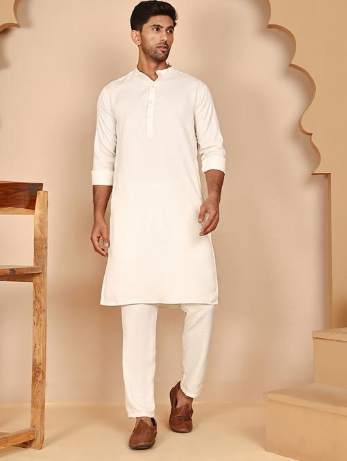 men mandarin neck kurta pyjama ethnic wear set - 21977936 -  Standard Image - 0