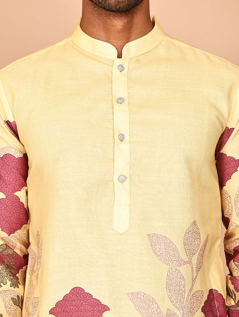 men mandarin neck kurta pyjama ethnic wear set - 21977942 -  Standard Image - 4