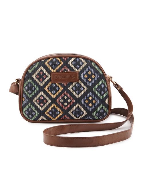 women brown printed sling bag - 21978035 - Standard Image - 0